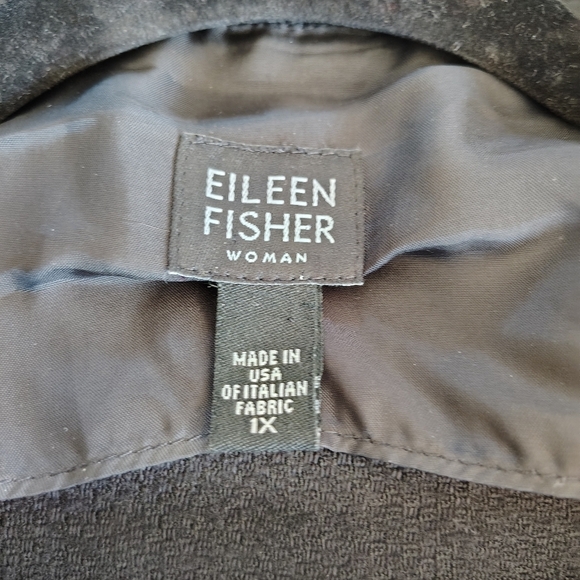 Eileen Fisher Black Honeycomb Textured Jacket 1X - Picture 13 of 15